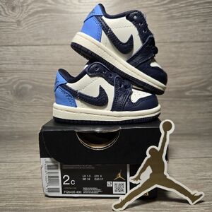 Nike Air Jordan 1 Low OG Obsidian/University Blue UNC FQ5435-400 Toddler Size 2C